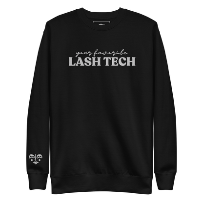 Your Favorite Lash Tech Embroidered Crewneck